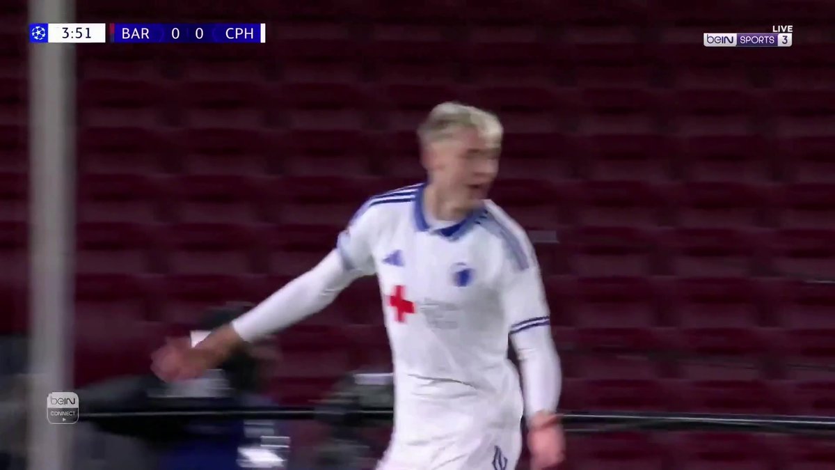 كوبنهاغن يفتتح التسجيل أمام برشلونة 