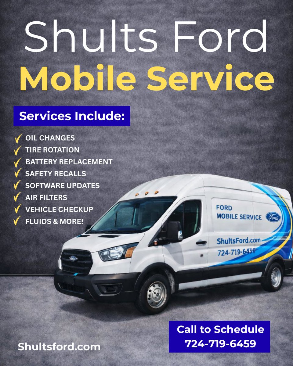 ShultsFord's tweet image. Cold weather? No need to leave home.

Ford Mobile Service comes to you❄️🛠️

#fordmobileservive #vehiclemaintenance