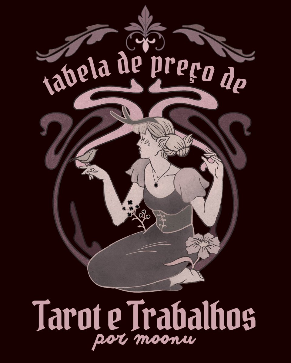 taina_scarlima's tweet photo. Olá! Eu sou Moonu (..◜ᴗ◝..) 
Estou no meio da bruxaria faz 4 anos e espero poder te ajudar com minhas tiragens de tarot e trabalhos espirituais!
As informações de cada trabalho e tiragem que faço está nas fotos abaixo. 
ദ്ദി◝ ⩊ ◜.ᐟ https://t.co/jpryiG5x1b