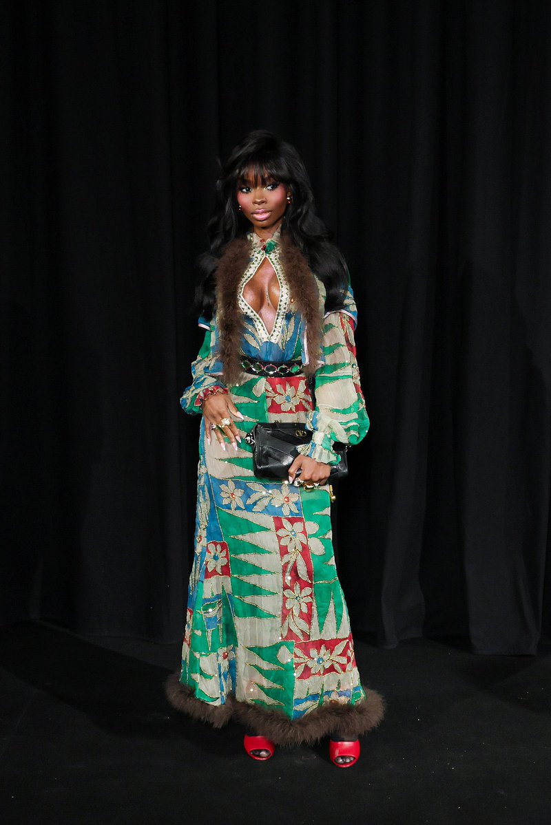 PopBase's tweet image. Olandria Carthen looks gorgeous for the Valentino Haute Couture Spring/Summer 2026 show.