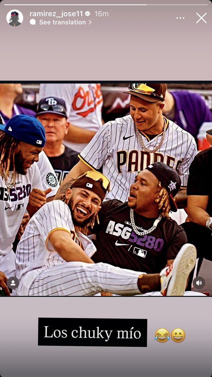 José Ramírez’s IG story just now 👀