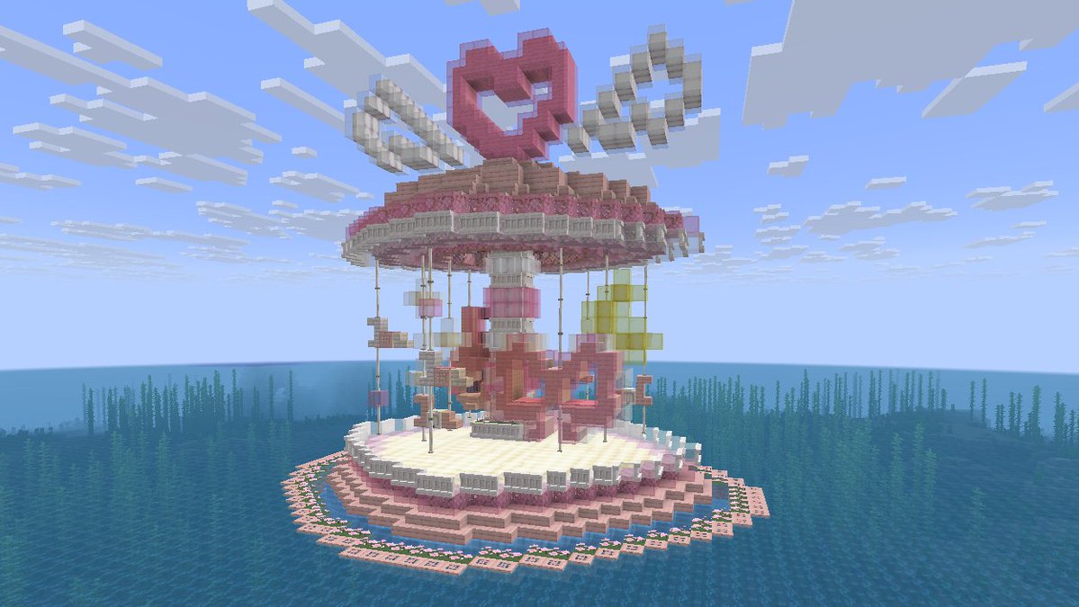 配信みてくれてありがと～♡

初めてちゃんとした建築した！！！
メリーゴーランド大好きだから
可愛くできてすごくうれしいっ🎀🩷