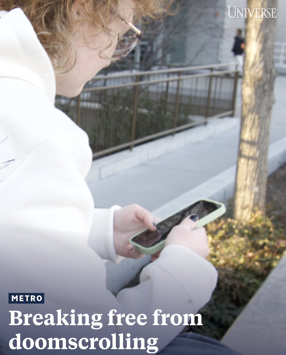 UniverseBYU's tweet image. Improper social media use is a common problem faced today. There are many who want to leave old habits behind, but it can be quite an uphill battle for those who try.

Read more at the link in our bio.

#universebyu #doomscrolling #phones