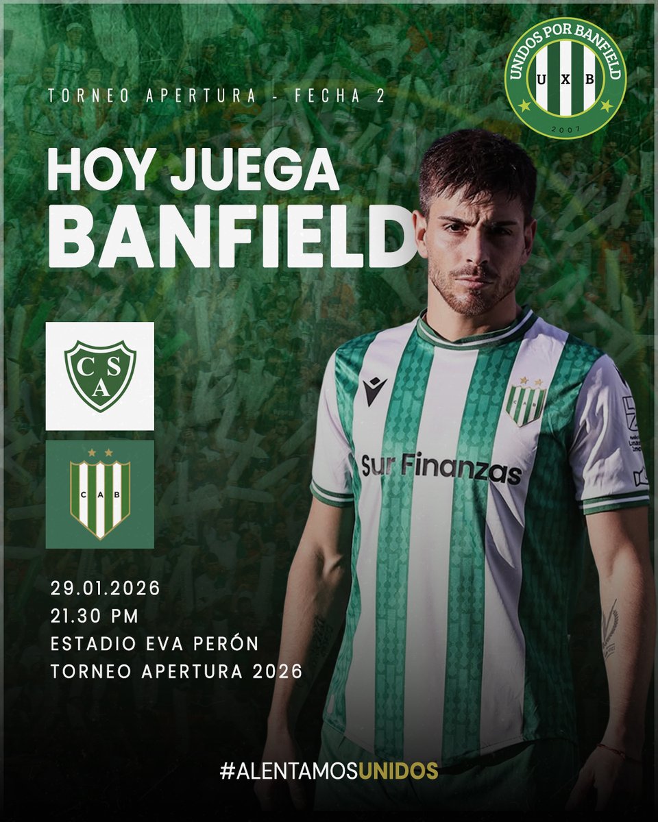 💚#LigaProfesional | ¡HOY JUEGA #BANFIELD! 💚

#Unidos #VamosTaladro 💚