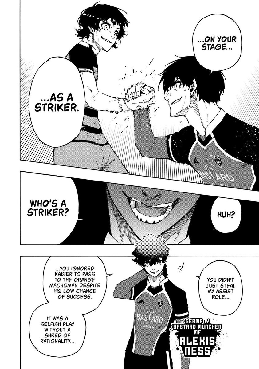 justGraecus's tweet photo. @BadGuyFromThere you’d think this would be the general consensus seeing as this legit plays out in front of us in the bastard vs barcha game where he realizes the only way to win is to give up his own goal, and even then he’s still criticized by everyone like yuki n ness for just doing that https://t.co/GdQCHnhnKG