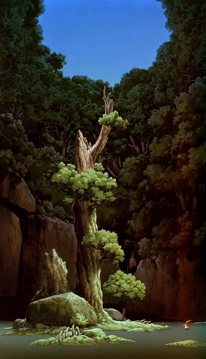 SciFiArchives's tweet image. Backgrounds from 'Princess Mononoke'