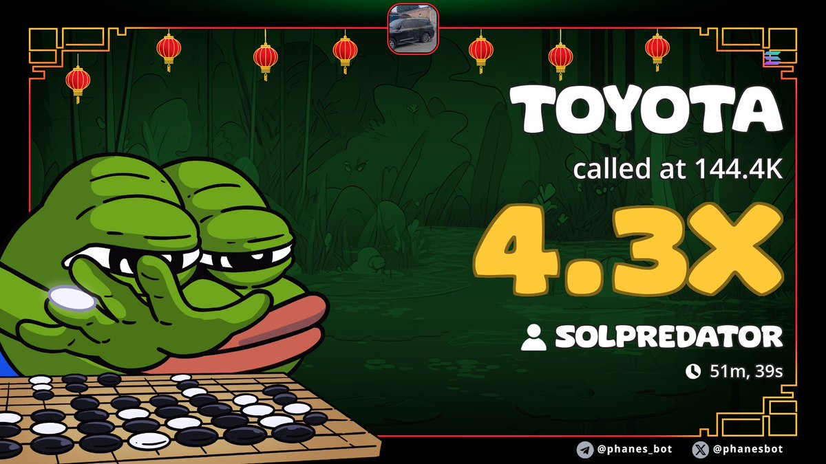 SolPredator01's tweet image. $TOYOTA just shifted gears from 2.4x → 4.3x.
Same call. More torque.