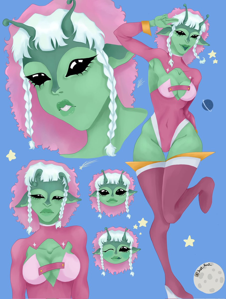 Just_Rat_'s tweet photo. New oc she has no name yet #OC #ocartist #alien #alienoc #digitalart https://t.co/olTt4RoJqW