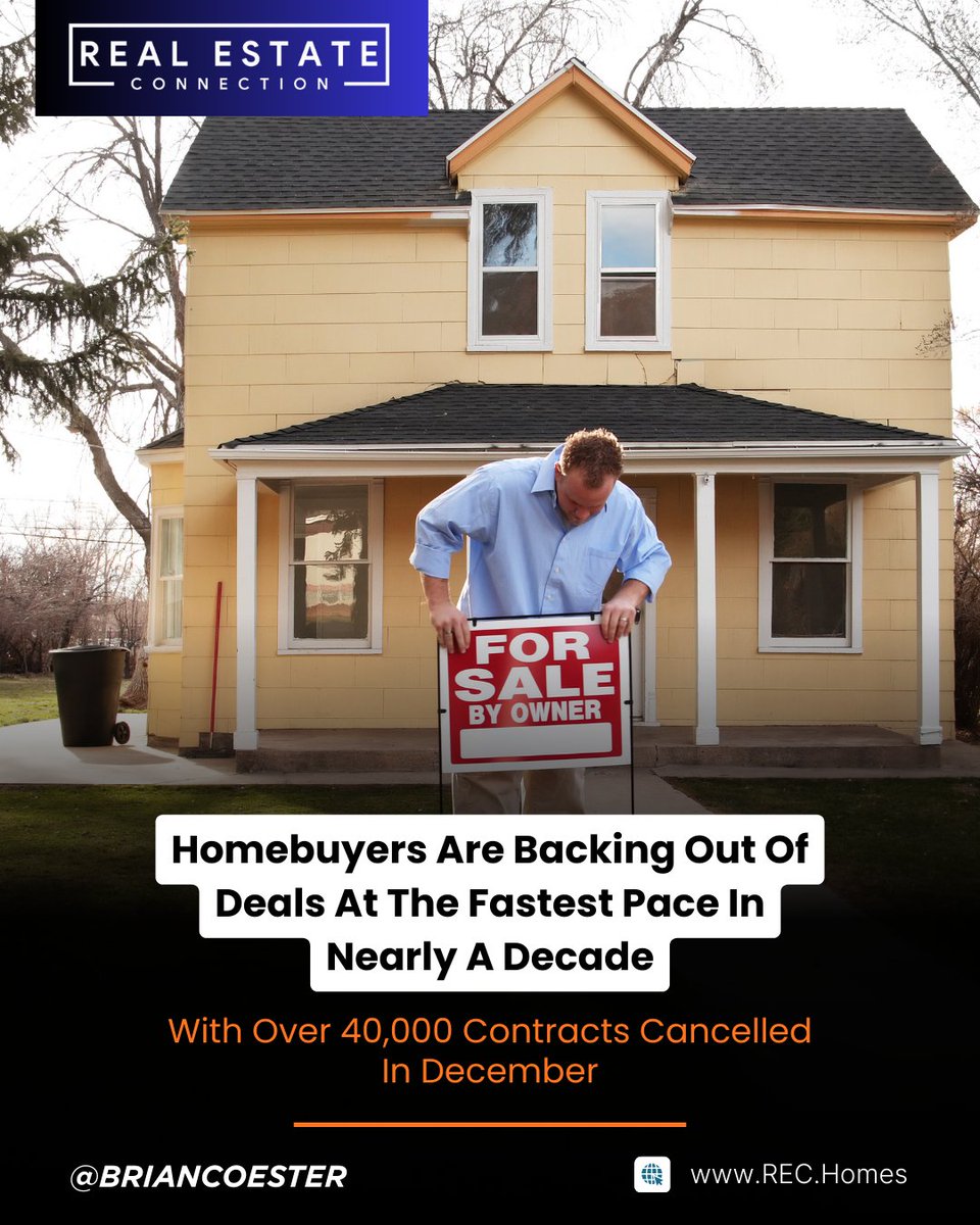 📉 Buyers are backing out—fast.

Over 40,000 home contracts canceled in December, marking the highest pace in nearly a decade.

🏠 In times like these, informed decisions win. 📞 Let’s connect and build a smart plan that works in today’s market.