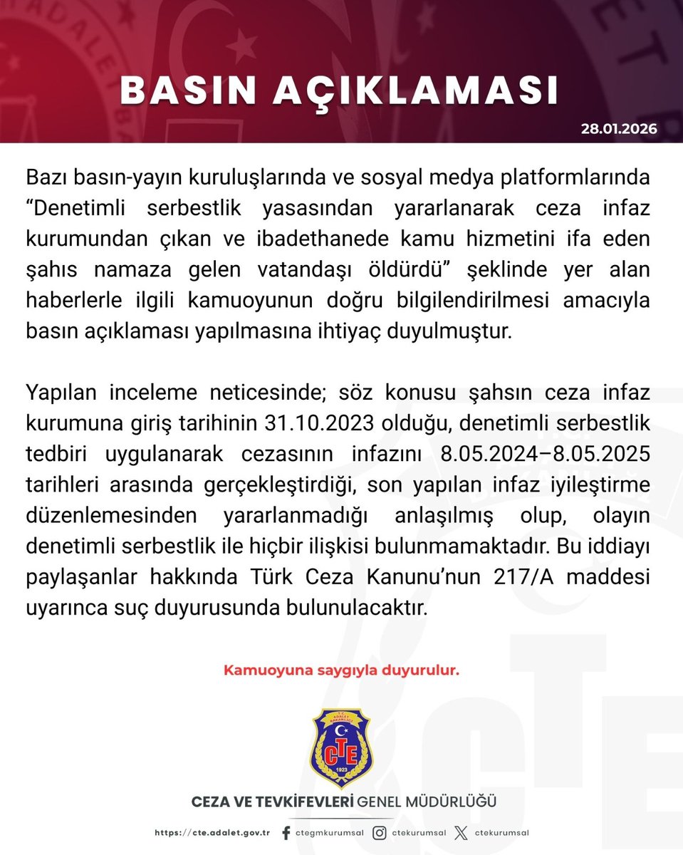 Ceza ve Tevkifevleri Genel Müdürlüğü (@ctekurumsal) on Twitter photo 