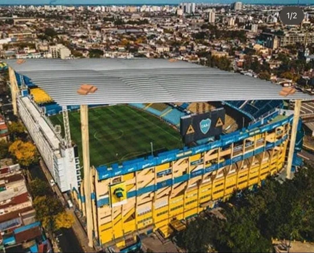 RAMIROMARRA's tweet image. Chanchi Riquelme se junto con arquitectos amigos para techar La Bombonera.

Llego presupuesto de 300 palos verdes.