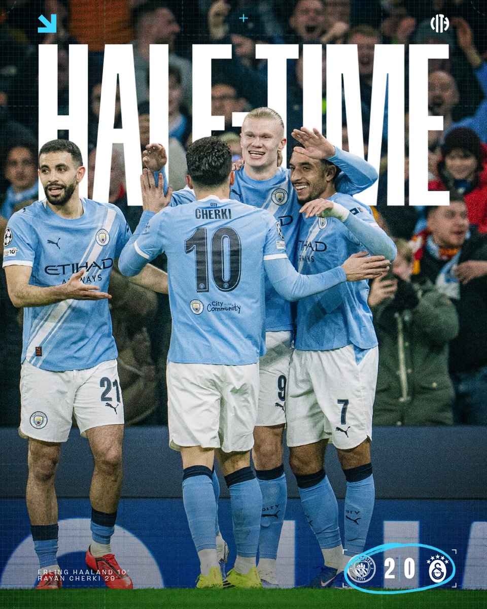 Two up at the break 💪

🩵 2-0 🦁