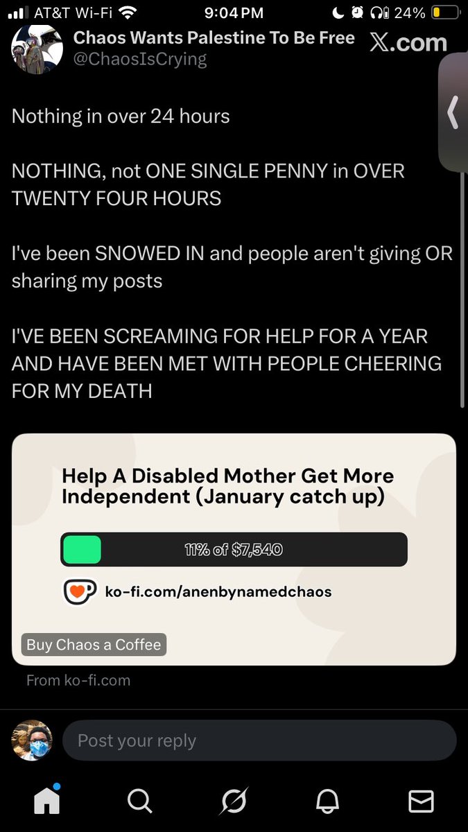 ElderTrinadad's tweet image. @ChaosIsCrying is a disabled parent who is actively starving to death as their survival fund for October wasn’t met until the beginning of this month. Help keep them housed and be able to feed their family, especially their disabled kiddo!