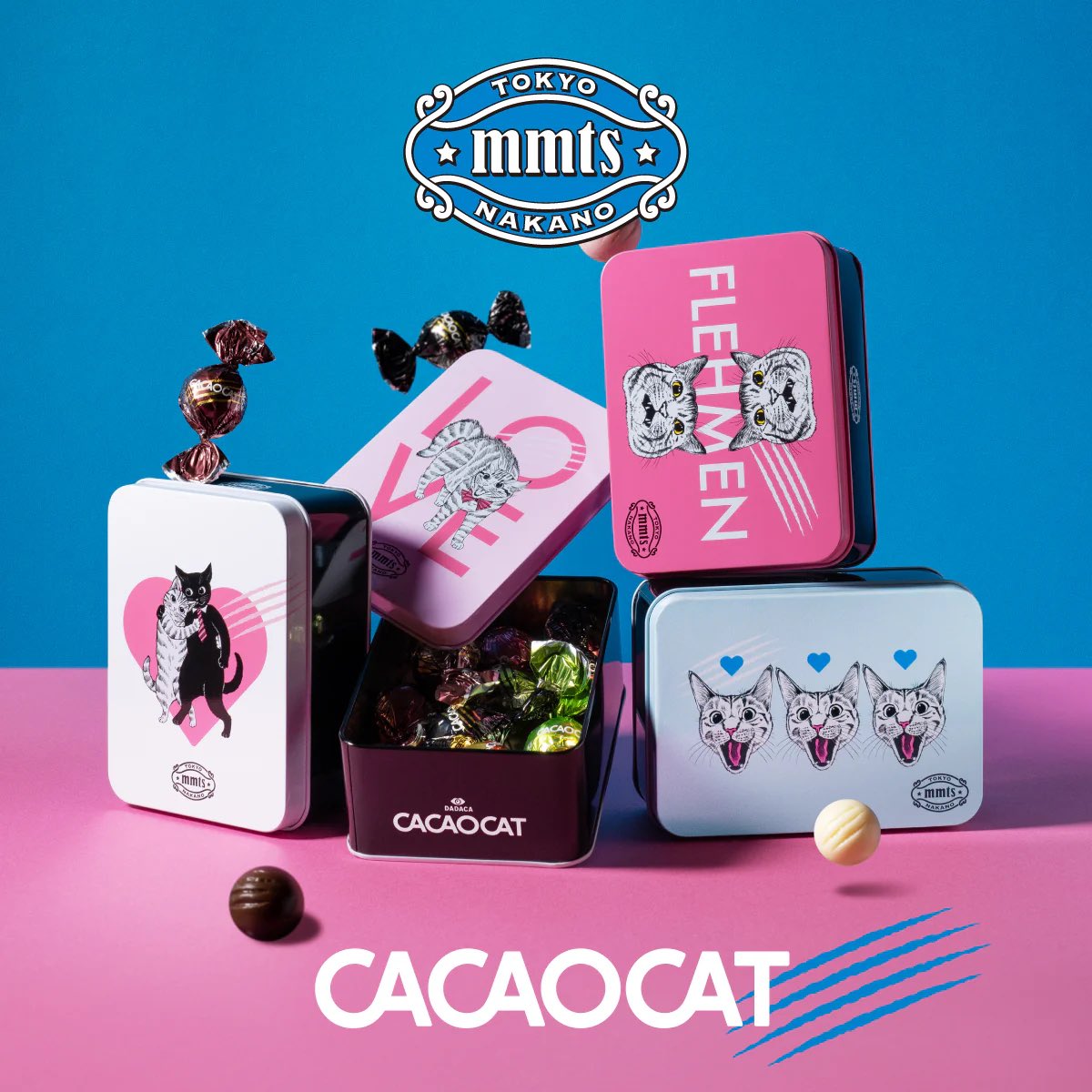 おはにゃん🐾 CACAOCAT🩵🩷🩵 Valentine's Day 2026🩷🩵🩷 『mmts
