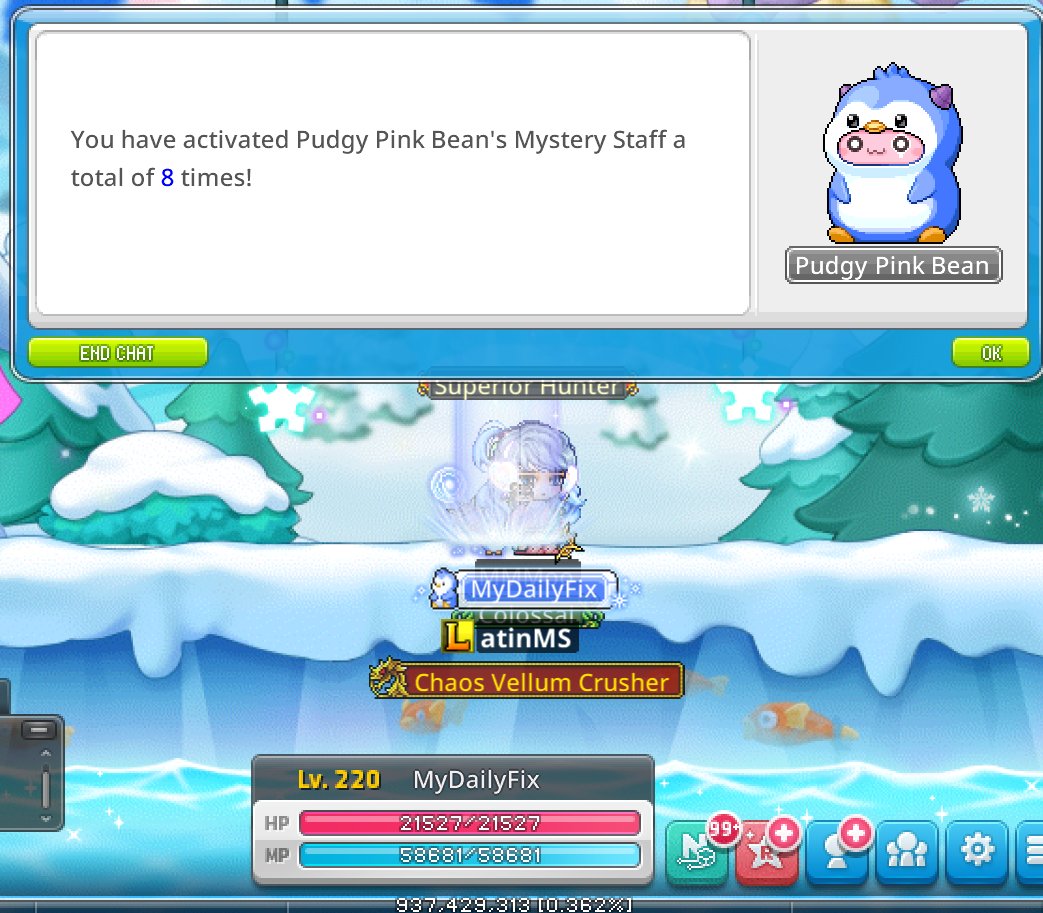 Right on time!!! Thank you pudgy!! <a href="/MaplestoryU/">MapleStory Universe</a> #MapleStoryN