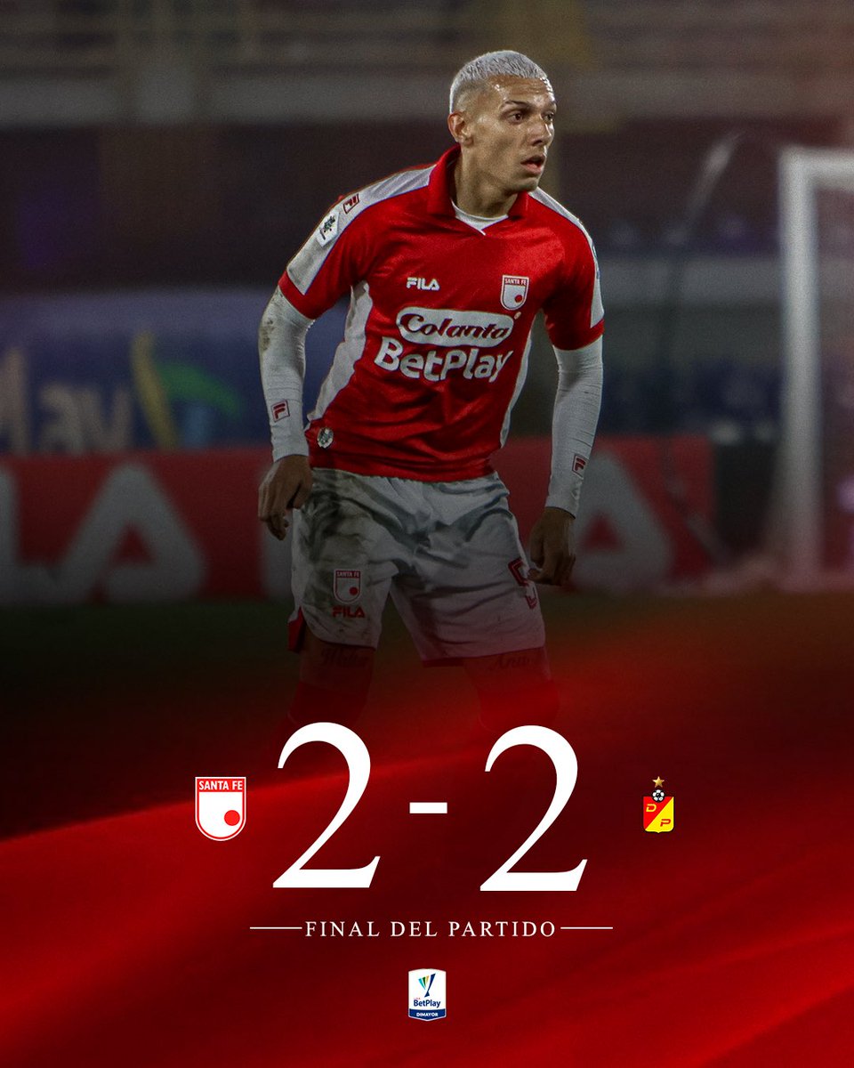 ⏱️90+’ ¡Finaliza el partido en El Campín 🏟️!

Santa Fe 2-2 Pereira

#VamosSantaFe 🇮🇩