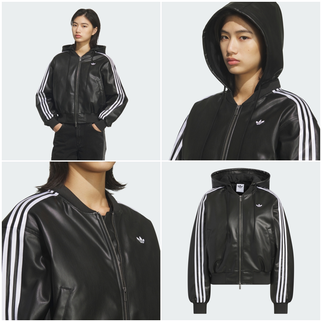 2026年 1/30 発売】 adidas Originals Hooded Leather Jacket Pad