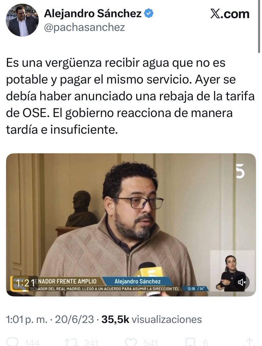 Hola Pacha!

Primero el atraso cambiario
Ahora el agua 

El pez por la boca muere

(Y gracias por bloquearme)