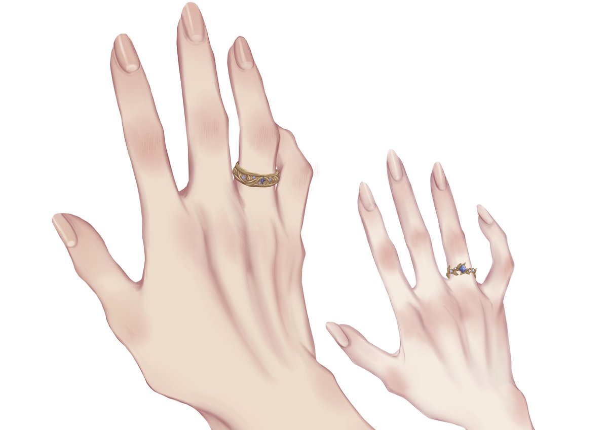 [💍] Hand size difference between Roboute and Rena, also I designed their rings ✨
This idea was given by <a href="/ArtMamoon/">Moony🌙 Anastasija</a> (Now I want to know what your OCs' rings would look like)

#Warhammer40k|#WarhammerArt|#yumeship|#WarhammerCommunity|#WarhammerOc|#RobouteGuilliman|#RenaCaeruleun