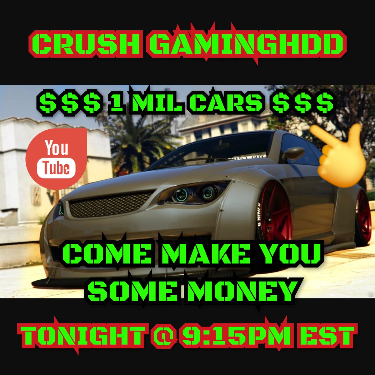 Here we go once again giving out money to all GTA V COMMUNITY on PS5. Come get you a 

👉$$ MILLION DOLLAR SENTINEL $$👈

Come to the live if you low on funds on GTA V. Going to show you a method thats ban safe.

Tap link and join &amp; sub: 
youtube.com/@crushgaminghd…

BECOME A VIP 👍