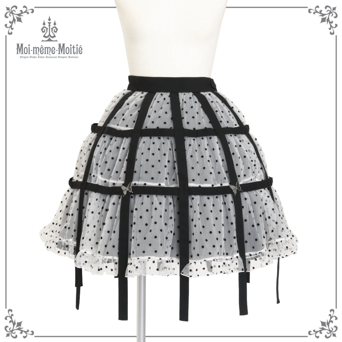 販売中】 ○ドットフロッキー鳥籠スカート 25,300 JPY 鳥籠をイメージ