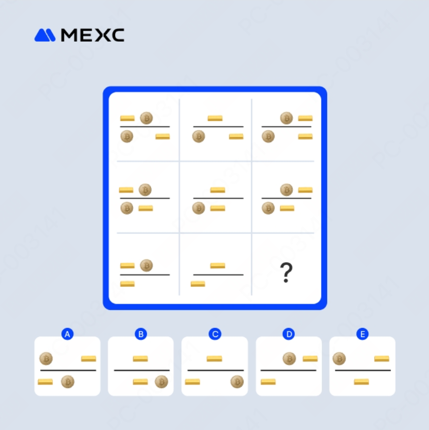Gold Puzzle Challenge!

👇 Comment your answer + your MEXC UID, 10 lucky winners will share 500 $USDT prize pool
⏳ Feb 2

👇 Trade $GOLD on MEXC: 
mexc.com/en-GB/futures/…