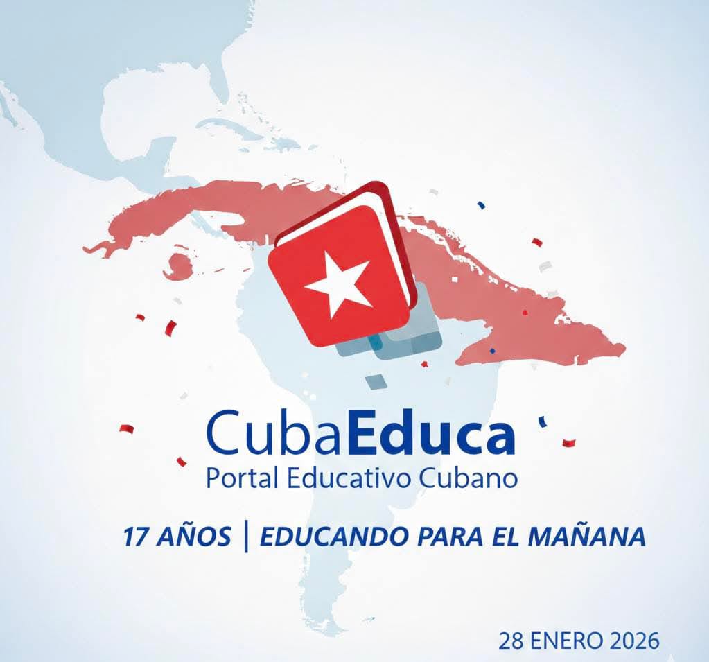 Hoy celebramos los 17 años de <a href="/cubaeduca/">Portal Educativo</a>, plataforma educativa inspirada en el legado de Martí en su natalicio. Como regalo, ya están disponibles en su biblioteca los libros del tercer perfeccionamiento. ¡Muchas felicidades y éxitos compañeros! 
#CubaPorLaTransformaciónDigital