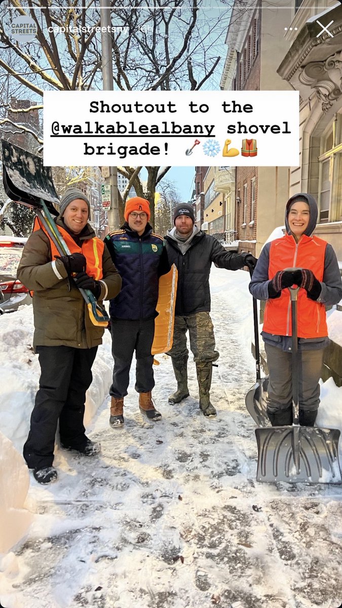 andrewneidhardt's tweet image. Here in Albany we have a shovel brigade. After every storm we do this all around our neighborhood.