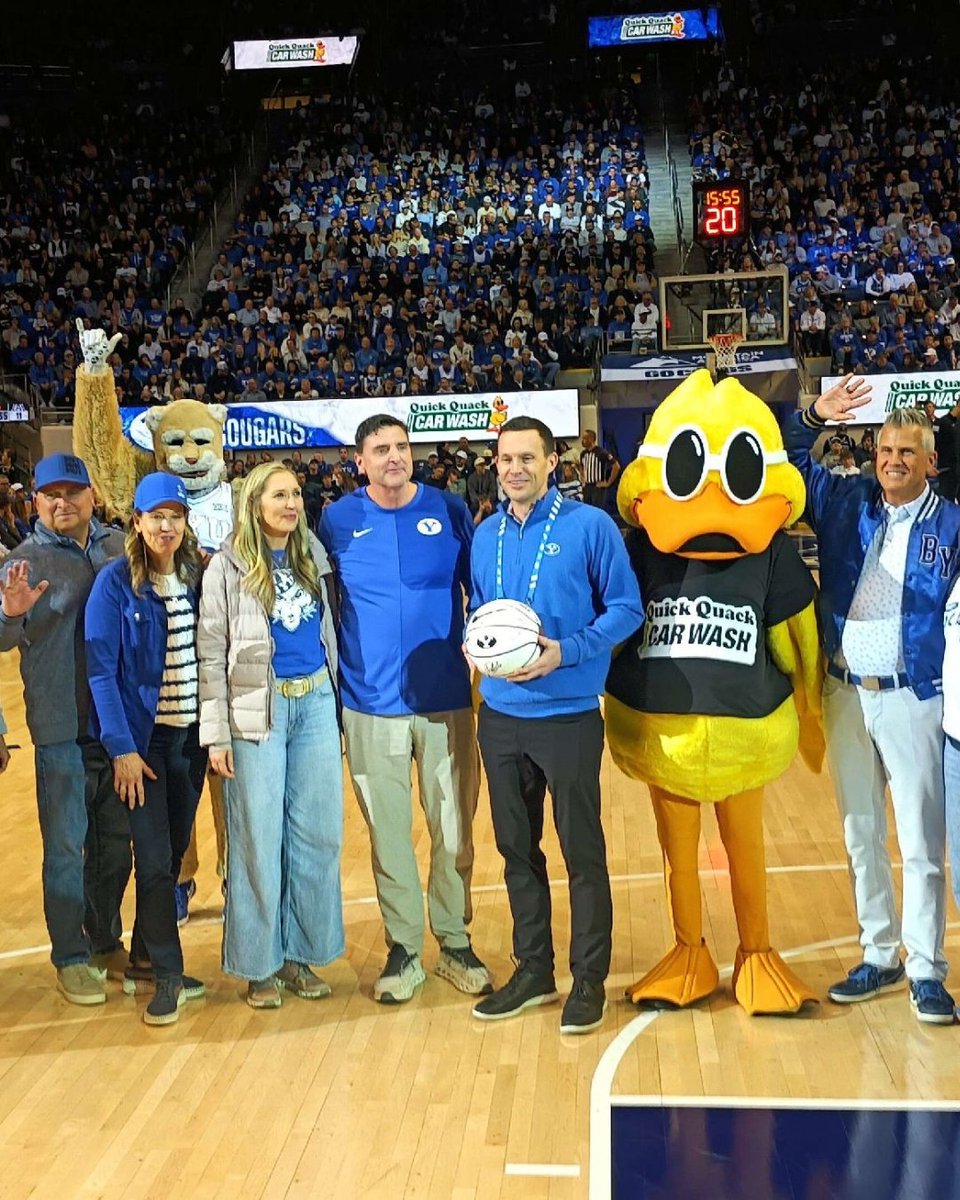 quickquack's tweet image. Quick Quack had the opportunity to attend the @BYUMBB Entitlement Game on Monday as a sponsor. Our leadership team enjoyed connecting with fans at the Quick Quack booth and participating in the tipoff experience. 🏀
 
Events like this allow us to strengthen our connection with…