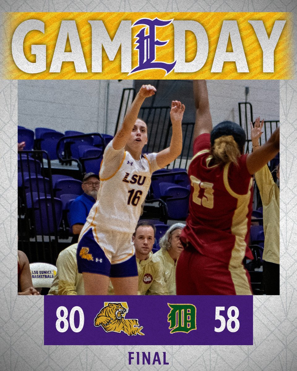 LSUE uses a big second quarter and a game-high 21 points from Edurne Diaz to score an 80-58 win over Delgado.  Kamiera McDonald chips in 19 points off the bench, one of four Bengals in double figures as LSUE outscores the Dolphins 29-12 in the second.

#FullGeaux
#GeauxBengals
