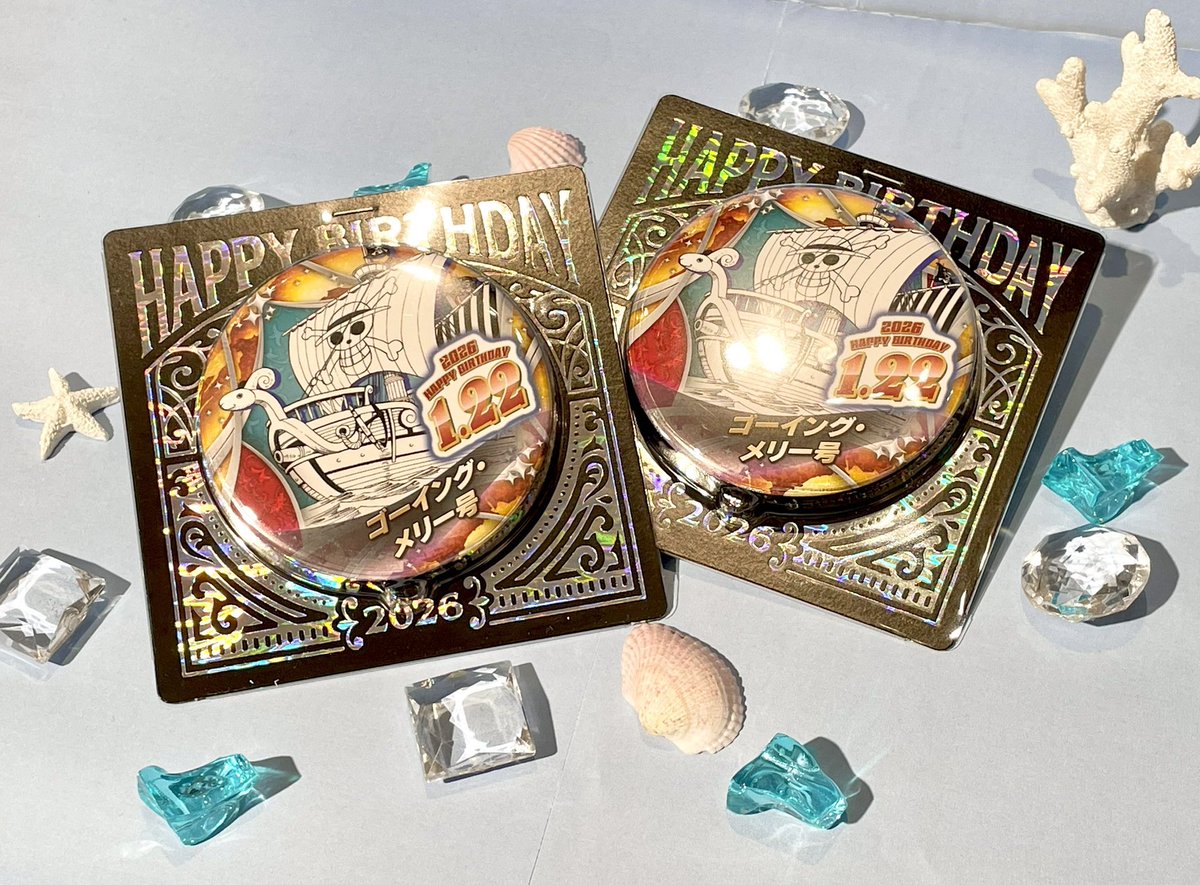 おすすめ】原画商品 バースデイ缶バッジ ゴーイング・メリー号 550円