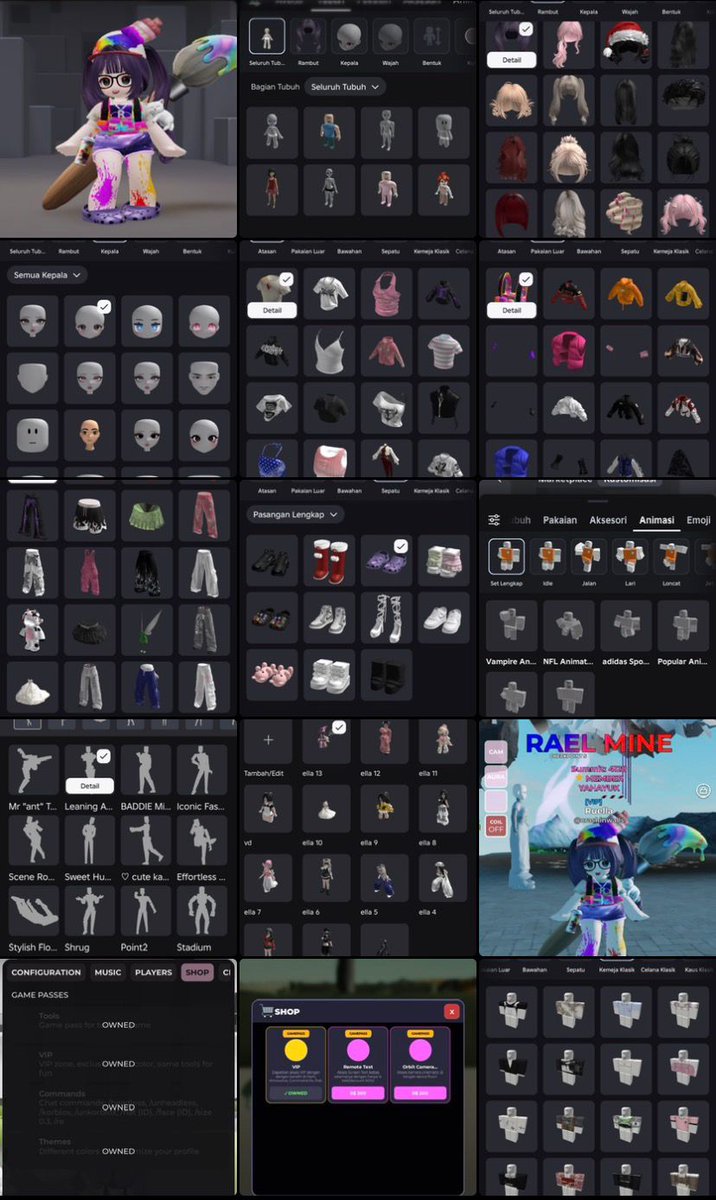 rubybackupstore's tweet image. WTS AKUN ROBLOX PRIBADI CEWE 
✅onmic
✅oncam 
✅datver 18+
body : it boy 2D, luna juga ada, mini plushie ada &amp;amp; girly pop doll A
ada title berbayar di yahayuk tinggal diganti, vip yahayuk, summit yahayuk 4125, all open di salon, vip dewata lamore, ada rod astral doang di fish it