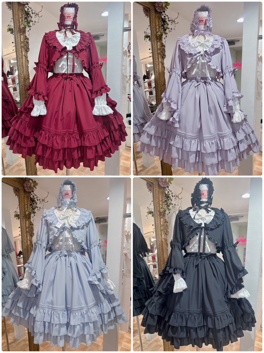 メタモルフォーゼ☆ピンタックJSK☆プラスサイズ☆ボルドー