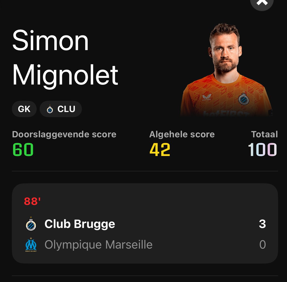 He is back and how. If we don’t prolong his contract which prolly financially is the wise decision, seeing his fitness this season, ATLEAST give this man the end of his Club Brugge career he deserves. no rotation just him #Sorare