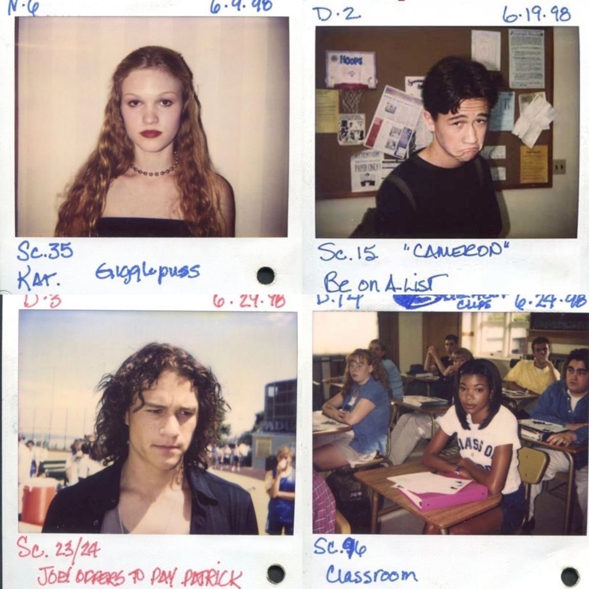 10 Things I Hate About You cast on Polaroid