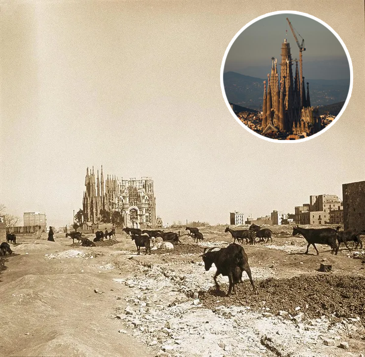 1906년에 찍힌 바르셀로나 '사그라다 파밀리아 성당'

1. 무려 144년 동안 짓고 있는데 올해 6월 완공 예정

2. 역사적인 순간이 이제 0.5년도 남지 않았는데

3. 해당 사진은 착공 후 24년 됐을 때라고 함