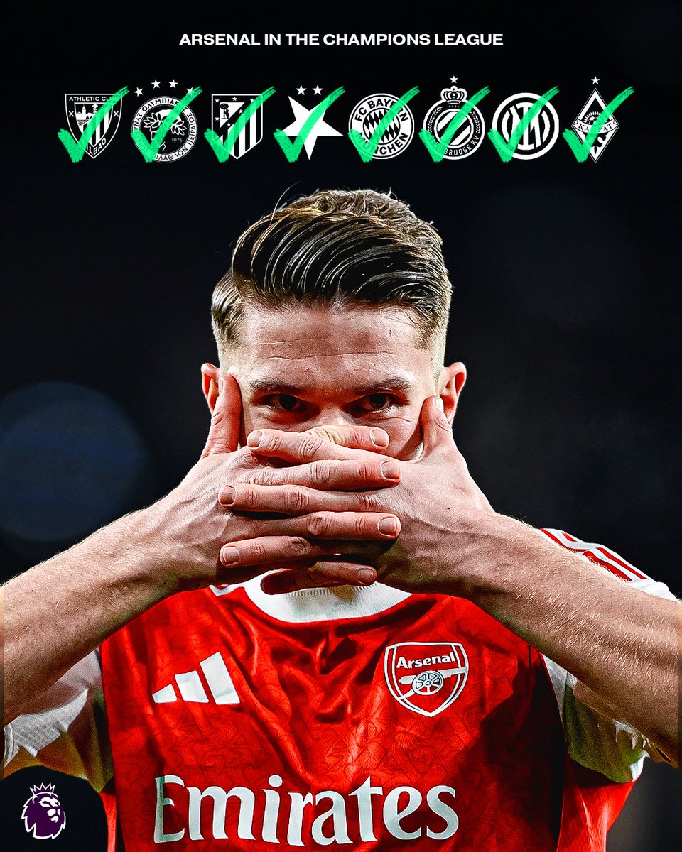 WWWWWWWW

Arsenal complete the first perfect league phase under the new Champions League format 💯