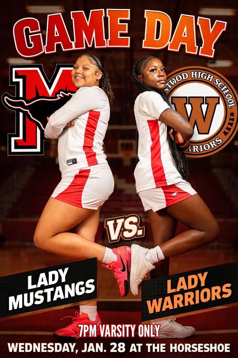 ManorGirlsHoops's tweet photo. 🚨GAMEDAY ANNOUNCEMENT🚨
District HOME Game
🏀 Manor Lady Mustangs
🆚 Westwood Lady Warriors
🗓️ Wednesday January 28, 2026

⌚️Varsity ONLY@ 7:00pm
📍The Horseshoe (Manor High School)
🎟️ https://t.co/mxj98QU0WI

#WAMM
🐎🏀 https://t.co/xGOaxDFEA9