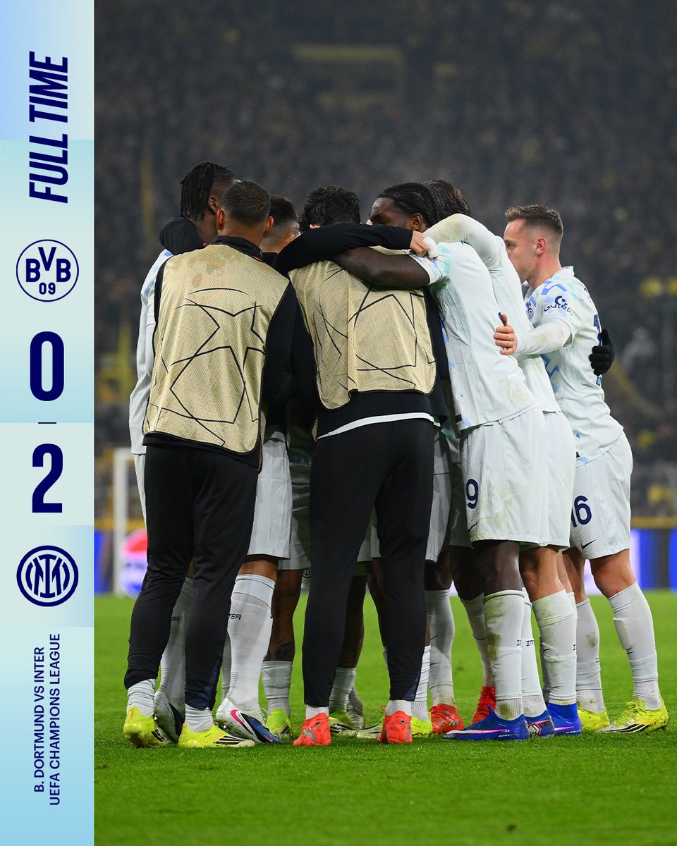 Inter's tweet photo. E i 3⃣ punti a Dortmund sono nostri ✨
Il nostro viaggio in #UCL continua 🔜🔥 https://t.co/lXAoutKNbP
