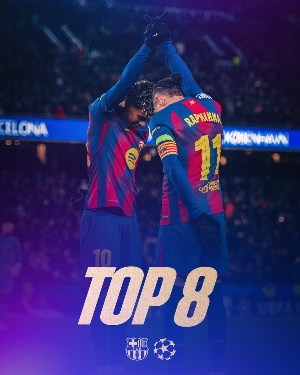 Qualifié dans le Top 8 de la Ligue des Champions : FC Barcelone ! 🏆