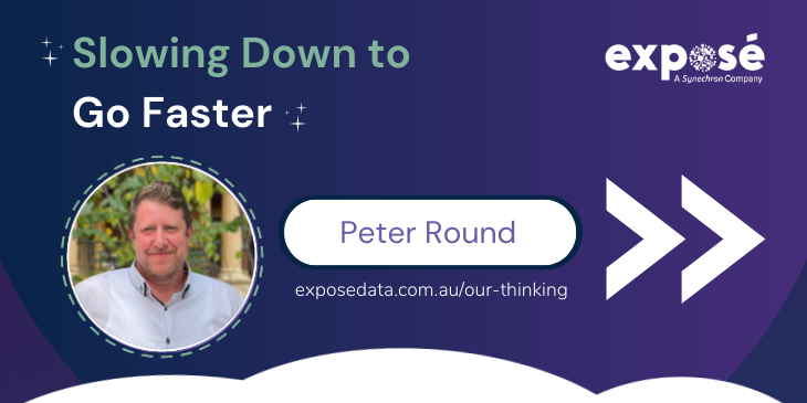 ExposeData's tweet photo. Ever noticed how moving fast can actually slow teams down? 🤔 

Peter explains why slowing down, aligning early, and resisting tool-first thinking lead to better data and software outcomes. 👉 https://t.co/MR637W77NY

#DataAnalytics #Leadership #ProjectManagement https://t.co/UxyEpnXeOq