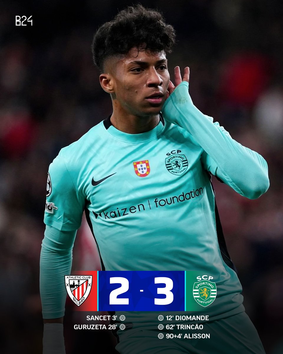 B24PT's tweet image. SPORTING APURA-SE DIRETAMENTE PARA OS OITAVOS DE FINAL DA CHAMPIONS LEAGUE! 🦁