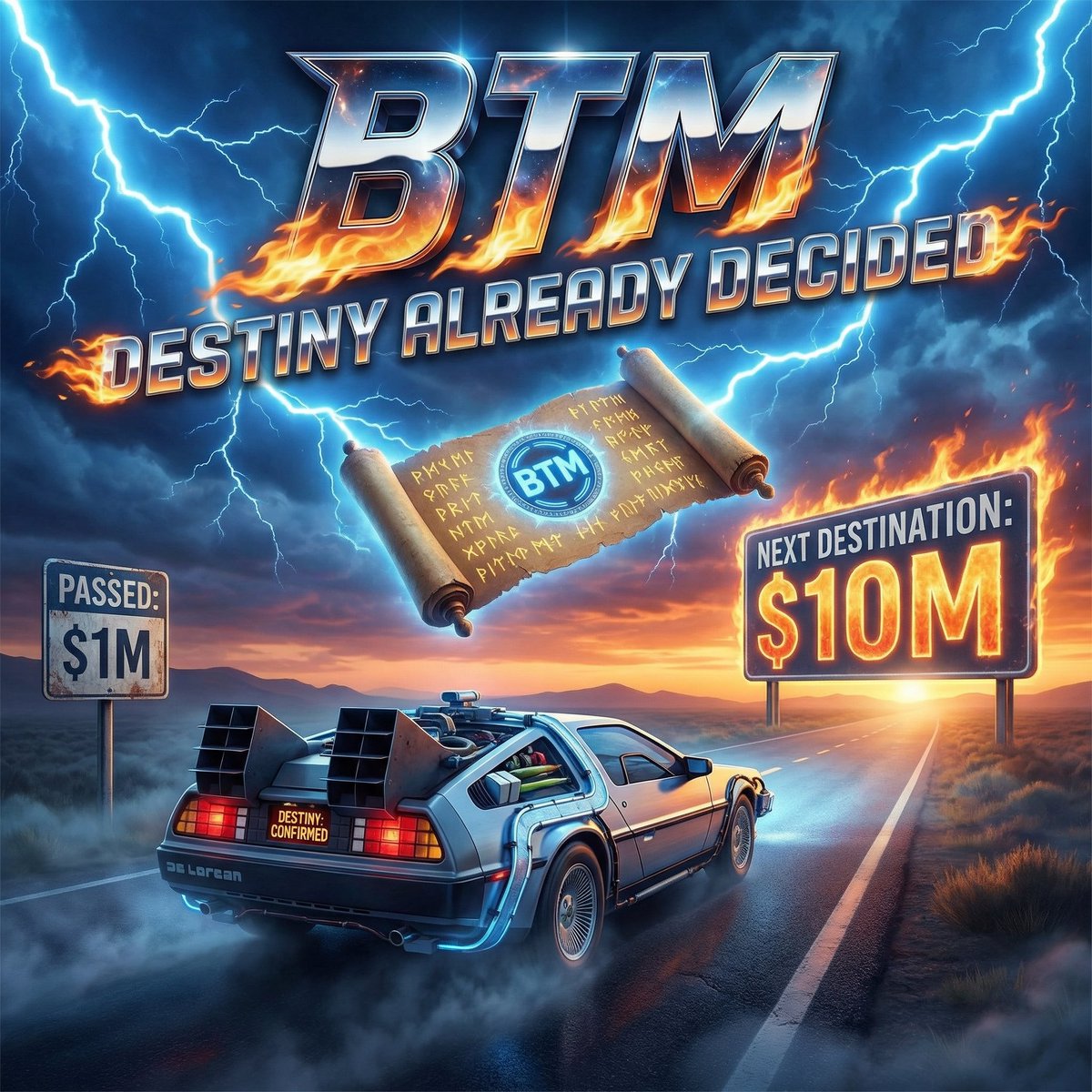 Another day. Another ATH. $1M almost broken.

Low volume? Doesn't matter.

When you've already seen the future, market conditions are just... scenery.

The $BTM cult doesn't need volume to move.
We move because destiny already decided we would.

$1M was never the destination.