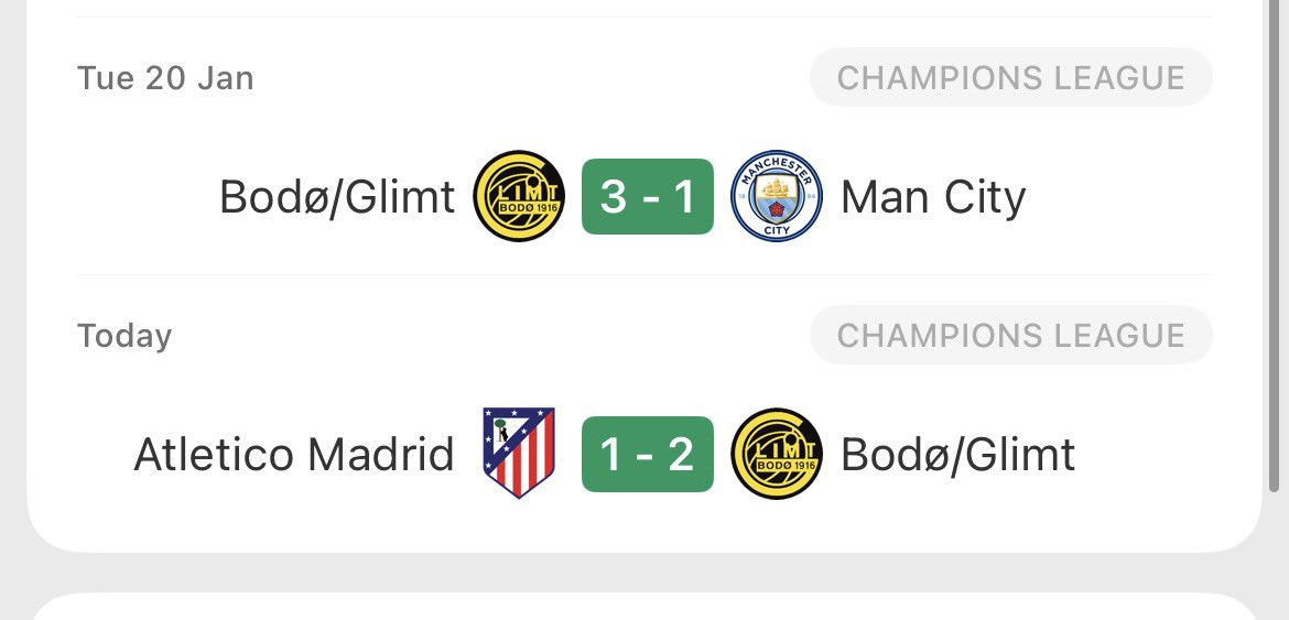 sashedelic's tweet image. “You won’t play teams like Bodo Glimt in the UCL”