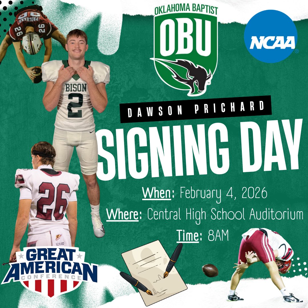 DPrichard26's tweet photo. Signing day #recruitkellercentral @EVance813 @DBcoachO @RonaldBarrett37 @CHSChargerFB @Coach_Holton28 @OBU_Football @OBUCoachJensen https://t.co/TdUvCEA2bd