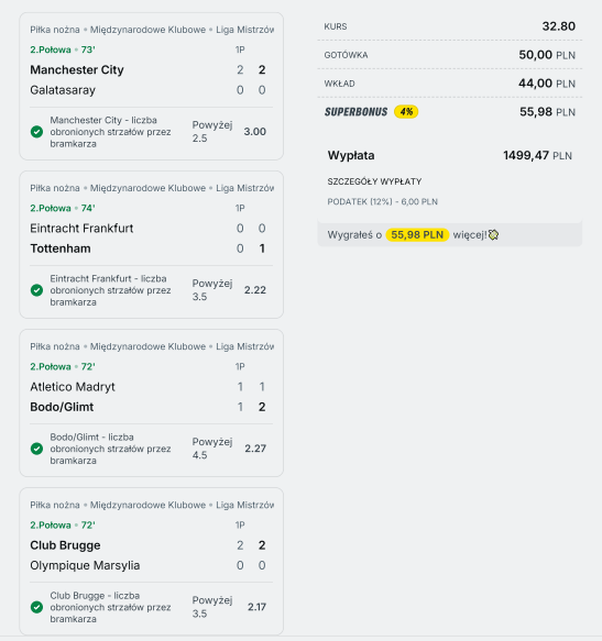 Pięknie dzisiaj bramkarze oddali 😎
#superbet