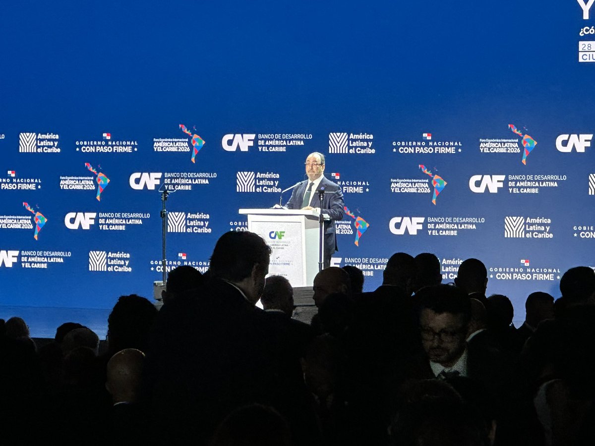 Tuve el honor de participar en la inauguración del Foro Económico Internacional América Latina y el Caribe 2026 de CAF, un espacio que reafirma a Panamá como punto de encuentro regional para el diálogo y la cooperación internacional.

Es un honor para Panamá ser la sede de una