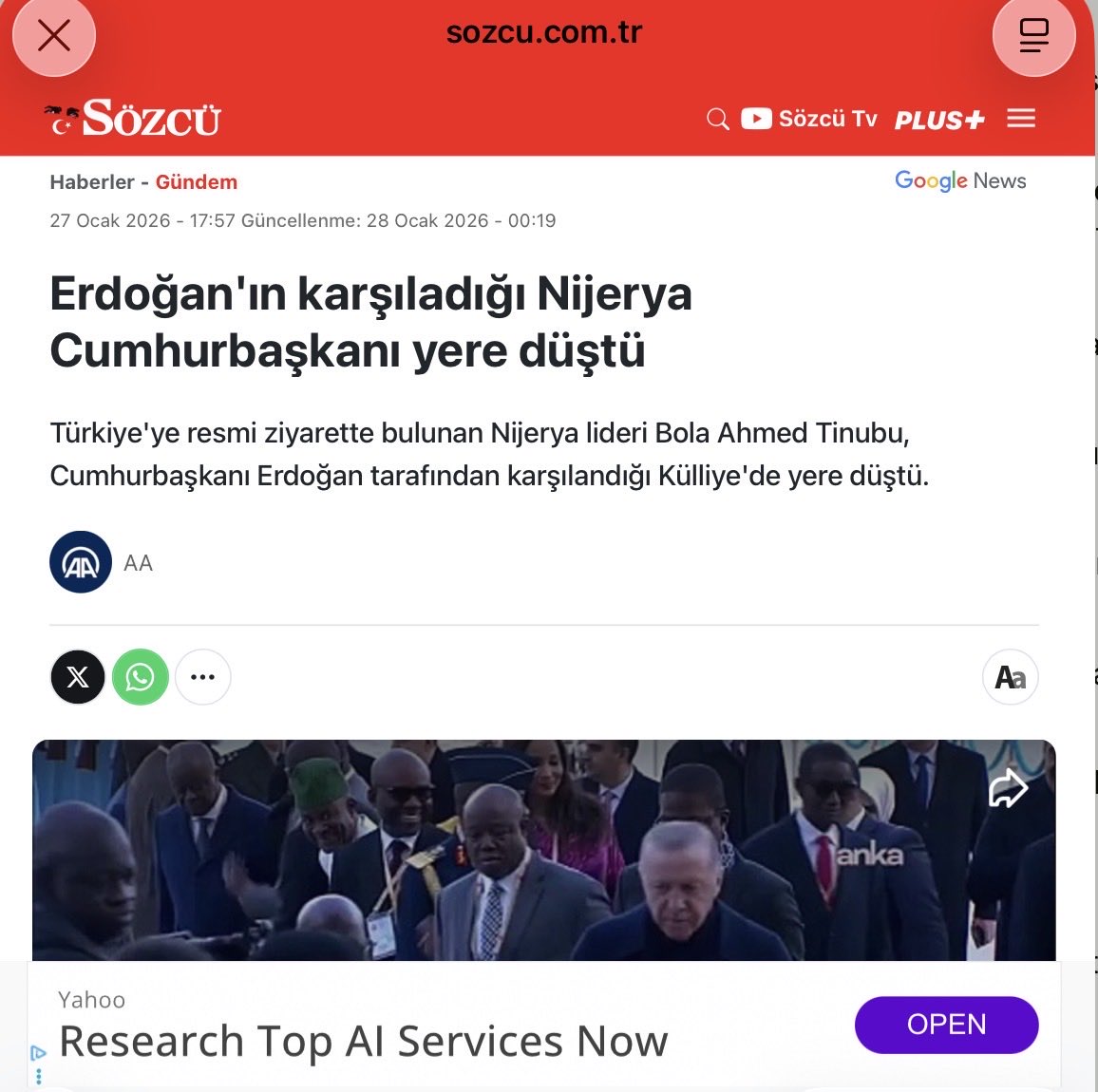 iOccupyNigeria's tweet image. Madam, abeg stop lying to Nigerians.

This matter BIG for Turkey. E no be small issue. Turkish newspapers carry am everywhere. Pro government, opposition, independent media, everybody report am. Dem even show pictures where the man dey ground.

Make we call names.

Türkiye…