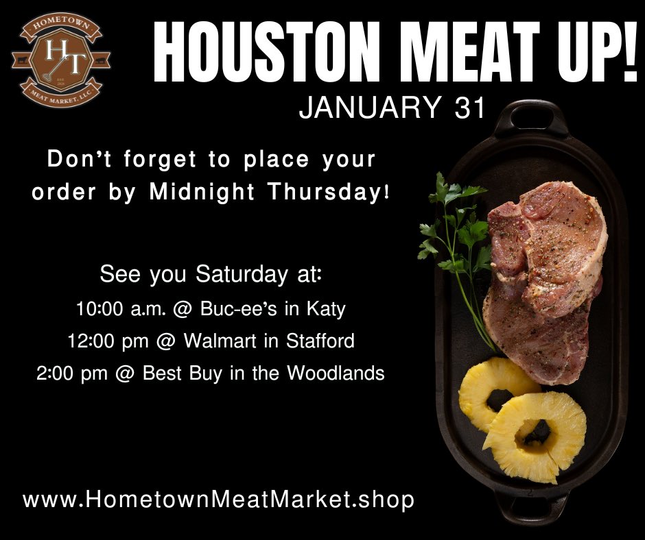 hmmonlinestore's tweet photo. Hey Houston‼️
Please place orders by midnight Thursday (1/29) for delivery this Saturday.
#HoustonMeatUp #RanchToTable #healthyfood 
https://t.co/55gkZ74EoC https://t.co/UZiY8JTdQ2