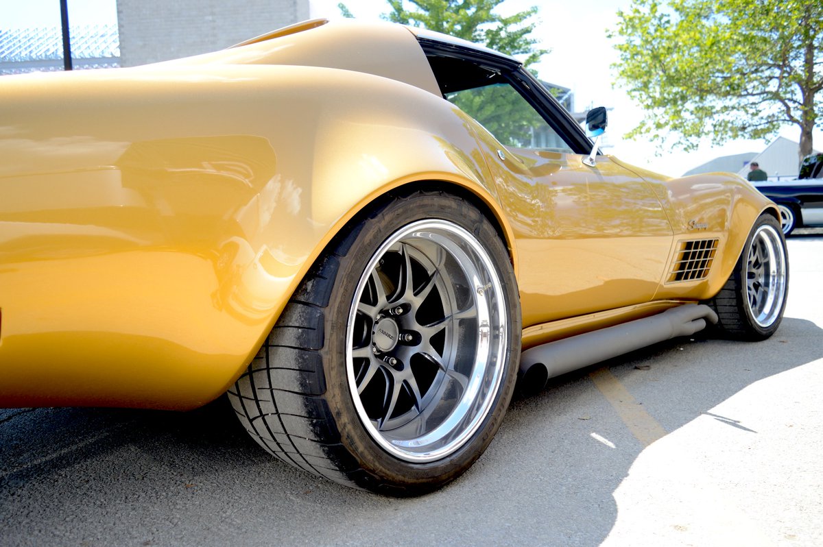 ForgelineWheels's tweet photo. Garage built! Weekend warriors rejoice, because Todd Mayer proved that it's still possible to build awesome #protouring muscle in your garage. He built his gorgeous 1972 #Chevy #Corvette #Stingray at home and debuted it at the 2025 @goodguys #PPGNationals, in Columbus, Ohio. It's powered by a LS3 and rides on 18x11/18x12 #Forgeline forged three piece #GA3R wheels finished with Satin Gunmetal centers, Polished outers, and bolt-on Competition Center Caps! See more at: https://t.co/RINYywczs8
🇺🇸🇺🇸🇺🇸
----------------
Wheel: #ForgelineGA3R
Type: Three Piece Forged
Series: Motorsport Series
Size: 18x11.0 & 18x12.0
Finish: Satin Gunmetal Center with Polished Outer
Options: Bolt-On Competition Center Caps